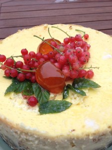 cheesecake citron groseilles clémentines confites