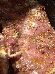 travers de porc marinés