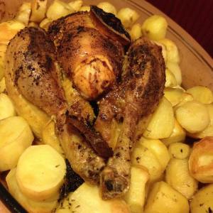 poulet rôti mariné à l'origan