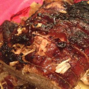 rôti de porc aux pommes et à la cannelle