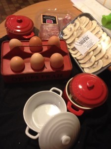 oeufs cocotte à la pancetta