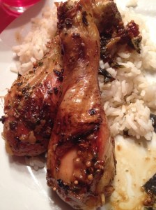 POULET MARINE A LA SAUGE ANANAS