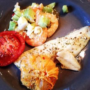 filet de colin aux pamplemousses