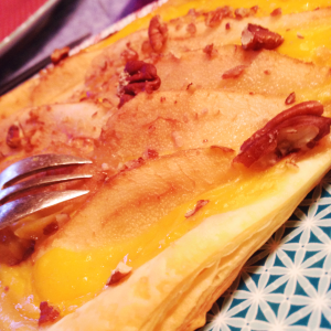 tarte fine poire orange noix de pécan