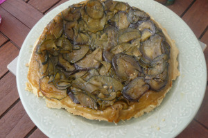 Tarte tatin aux courgettes et aux aubergines