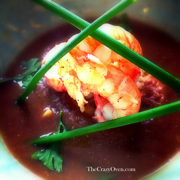 langoustines-roties-sur-veloute-de-lentilles