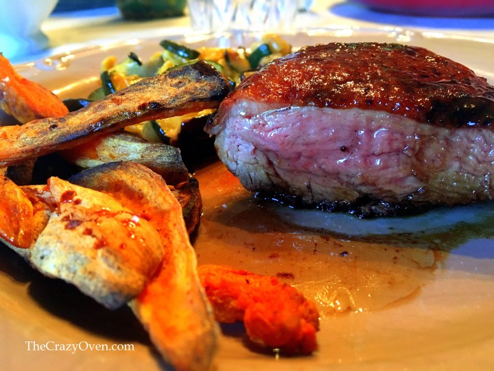 magret et frites de patates douces