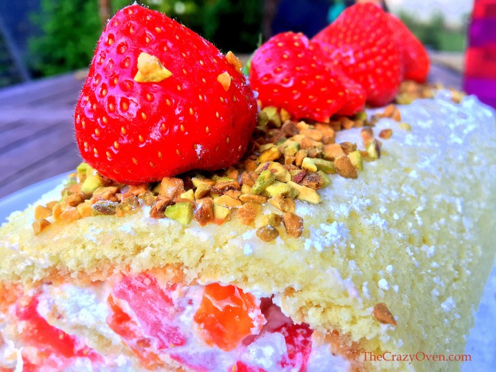 roulé fraises chantilly