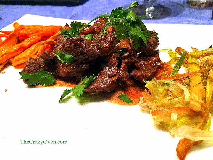 sauté de rumsteck au gingembre