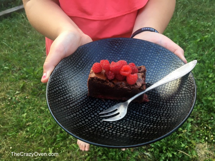 brownies choco framboises