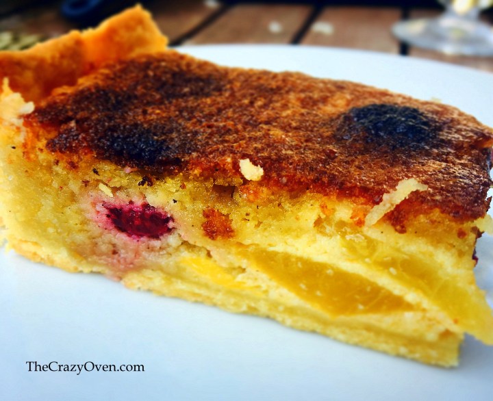 gâteaux pêche framboises noisette