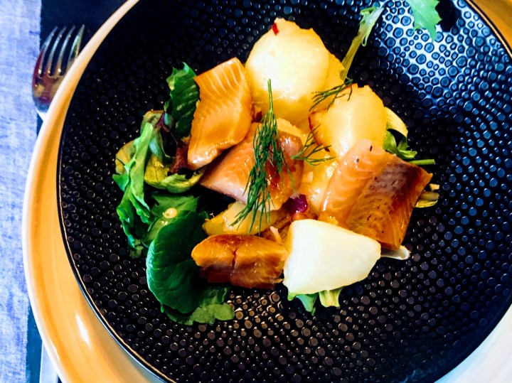 Salade de pommes de terre et hareng fumé