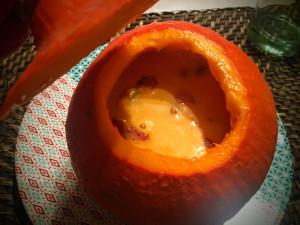 soupe potimarron ecume de lard